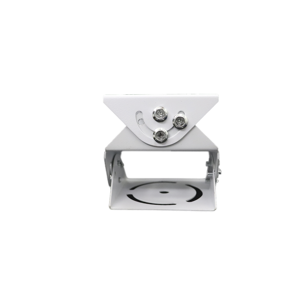Bracket para domo tipo cardán 3D, de hierro 2mm: Altura: 70 mm Largo y ancho: 105 mm * 95 mm. Con embalaje de caja interior independiente.