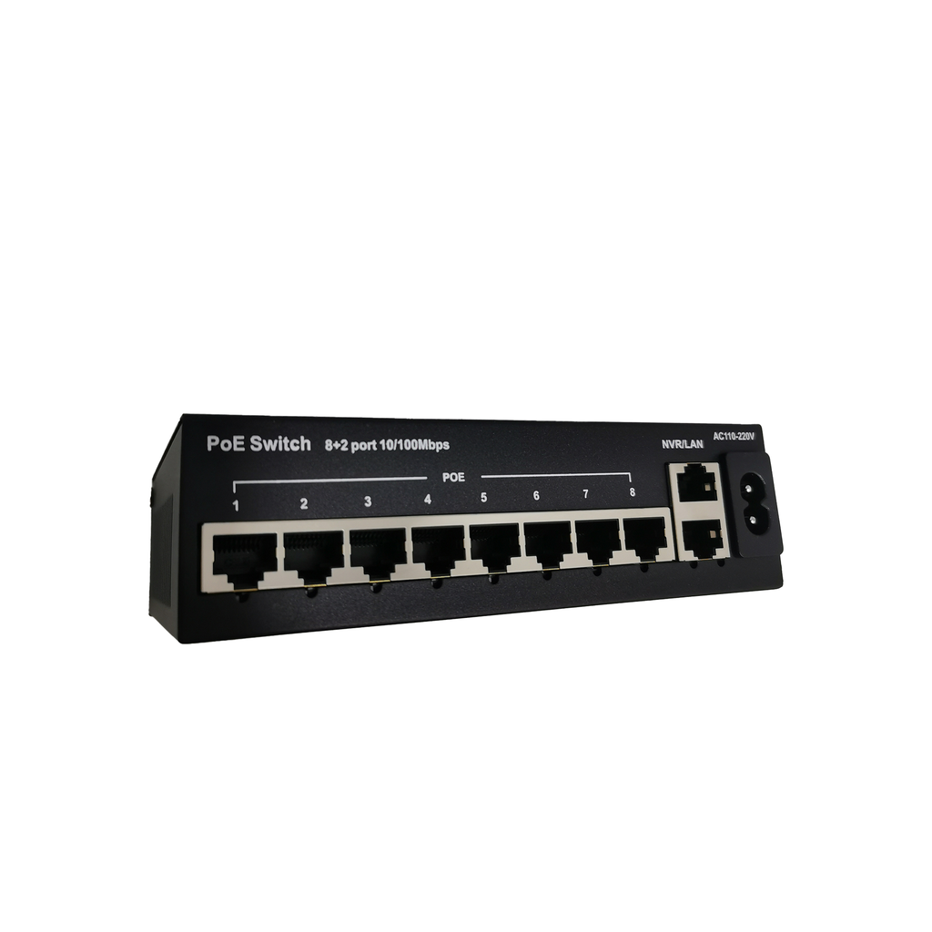 Switch POE de 8 canales 10/100m SpryWire