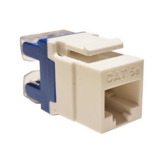 Conector De Dado CAT5e UTP de 180 grados, color blanco + azul