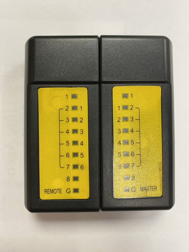 MINI PROBADOR DE CONEXIONES DE RED RJ11 Y RJ45 (BATERIA INCLUIDA)