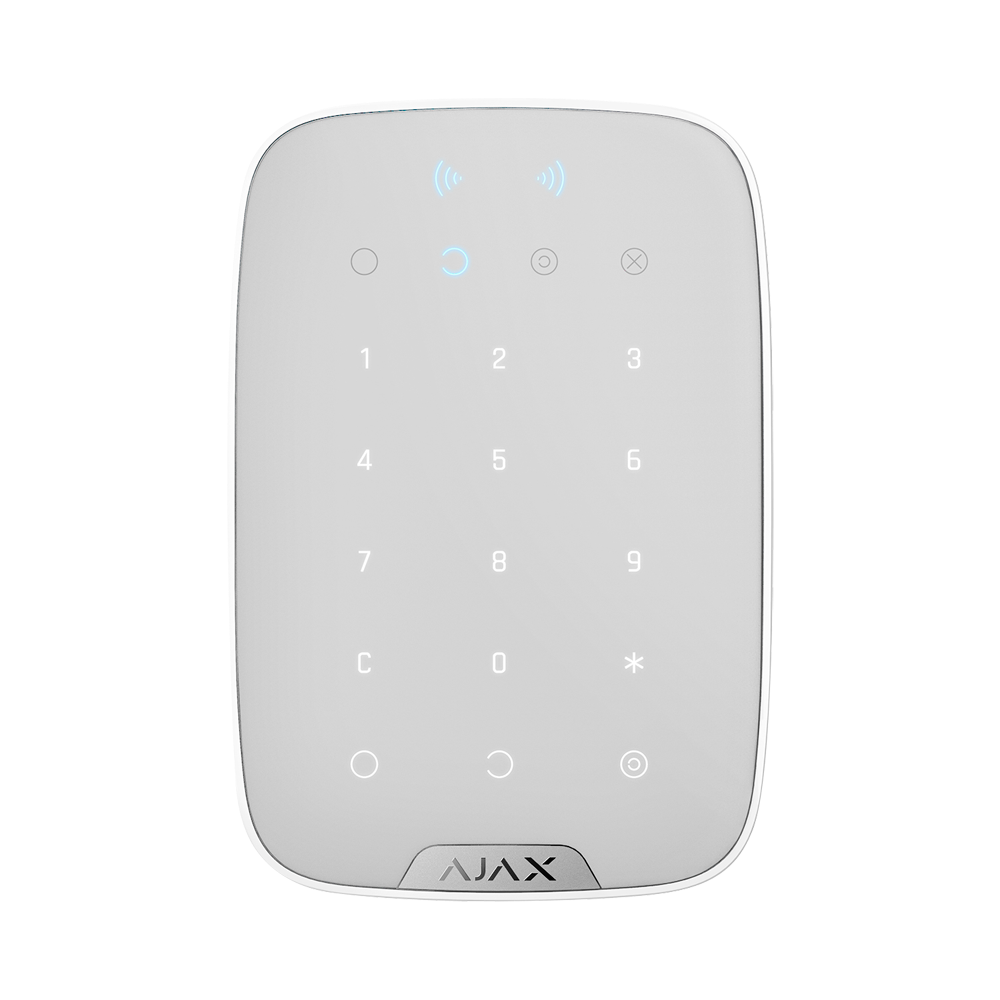 Teclado KeyPad, Inalámbrico, Blanco, Compatible con Sistemas AJAX