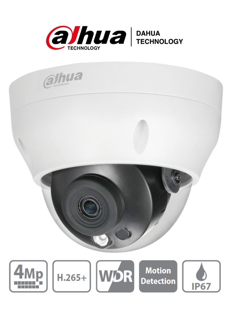 CAMARA IP DOMO 4MP IR 30m P67 PoE