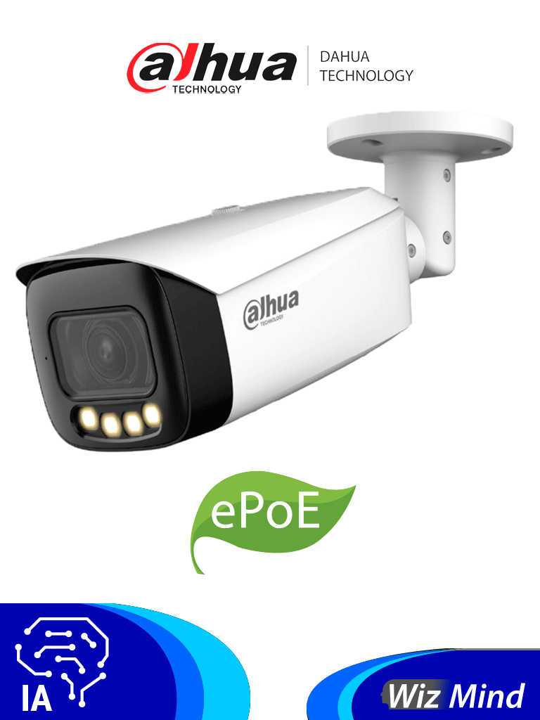 Camara IP Bullet de 4 Megapixeles, Full Color, Motorizado, ePoe Wizmind