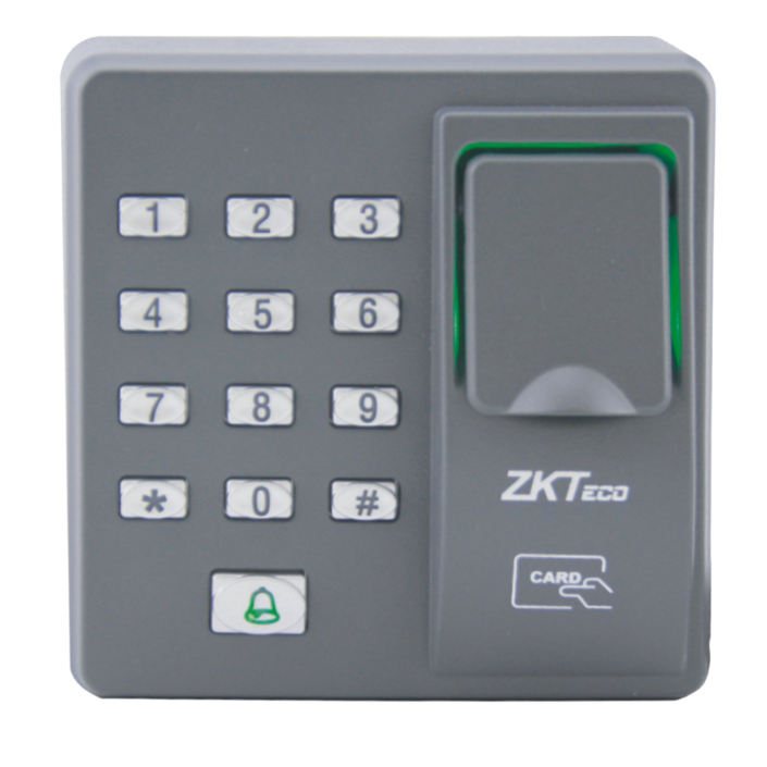 Lector Marca ZKTECO biométrico compacto para el control de acceso, identificación de huellas digitales.