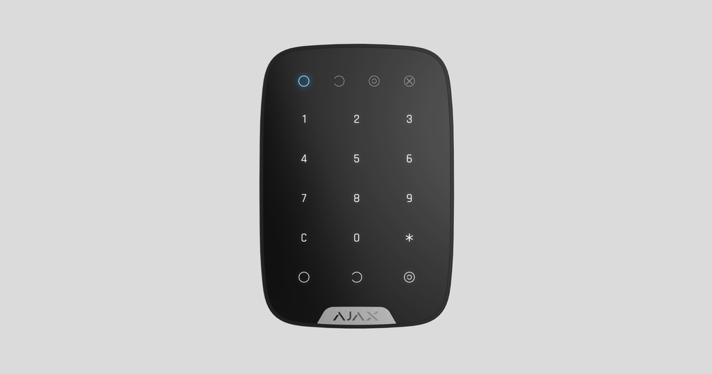 AJAX KeyPad Plus Wireless para interiores Touch color negro