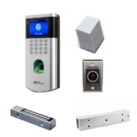 KIT de LF10: Control de Acceso Biometrico, Boton, Electroiman, Montaje, Tarjetas ID