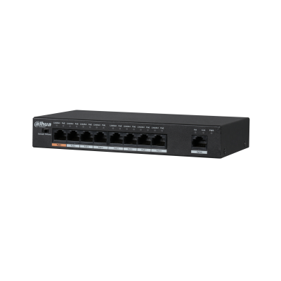 Switch No gestionable de 8 puertos 10/100 Base-T PoE 1 puerto Uplink 10/100 Base-T