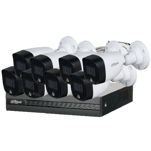 [C5XFMIC-8] COMBO 8 CÁMARAS 5MP 20M IR FULL COLOR CON AUDIO 1TB 