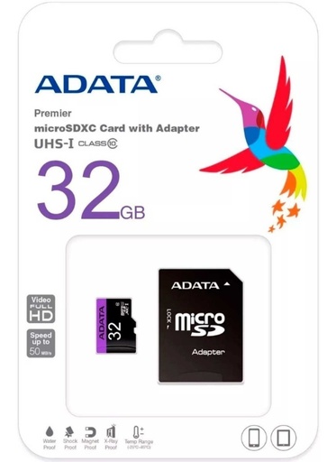 Memoria Flash Adata, 32GB microSDHC con Adaptador