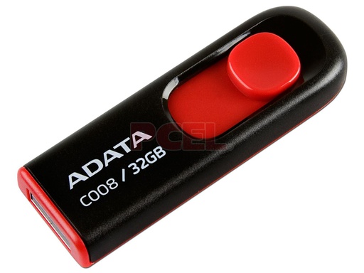 [AC008-32G-RKD] MEMORIA USB ADATA DE *32GB* C/NEGRO CON ROJO