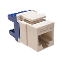Conector De Dado CAT6 UTP de 180 grados, color blanco + azul SPRYWIRE
