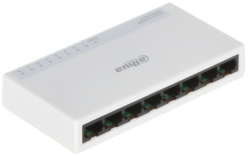 [DH-PFS3008-8ET-L] Switch Fast Ethernet de escritorio de 8 puertos Dahua