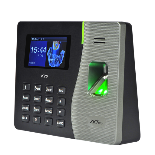 [K20] TERMINAL MARCA ZKTECO PARA GESTIÓN DE ASISTENCIA IP CON RECONOCIMIENTO DE HUELLA DIGITAL
