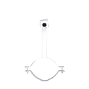 Bracket para montaje en poste de Hierro Espesor: 2,0 mm, 300 mm de alto con diámetro del aro ajustable: 160-230 mm