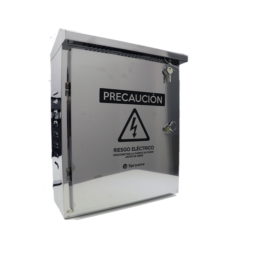 [SW-BS103L] Caja para seguridad en exteriores de 500*400*200mm, Adecuado para DVR, Con cerradura y ventilación, placa de unión, De hierro